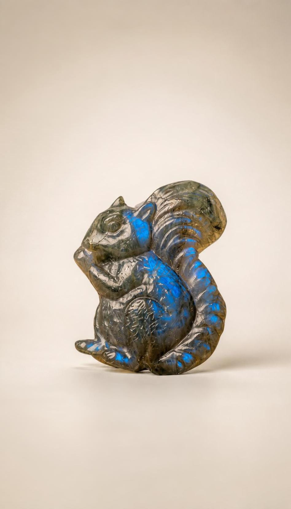 Labradorite – Squirrel Carving – 29g