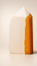 White and Orange Calcite – Raw Specimen – 1100g