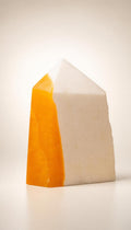 White and Orange Calcite – Raw Specimen – 994g