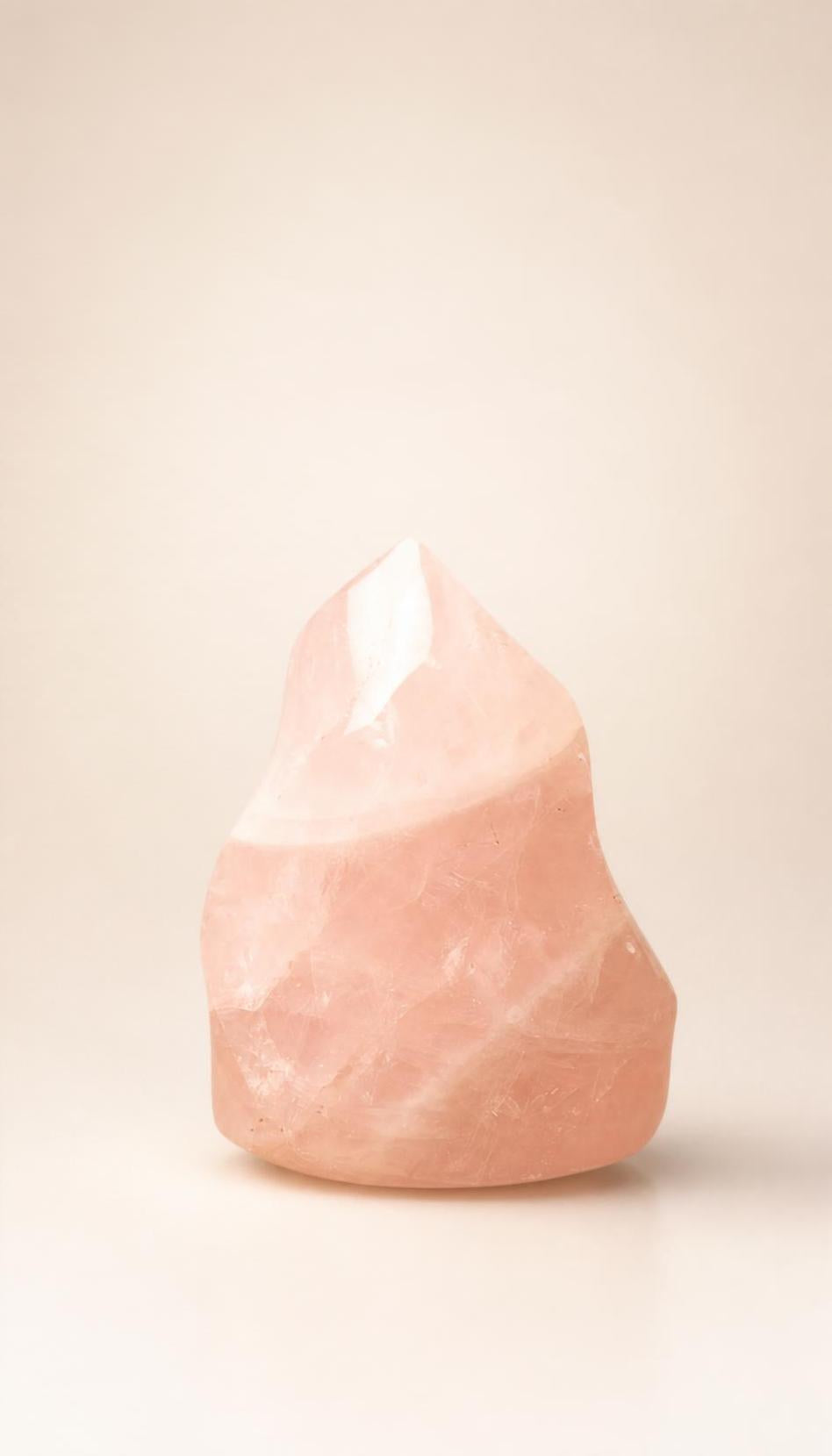 Rose Quartz Flame – Carving – 373g