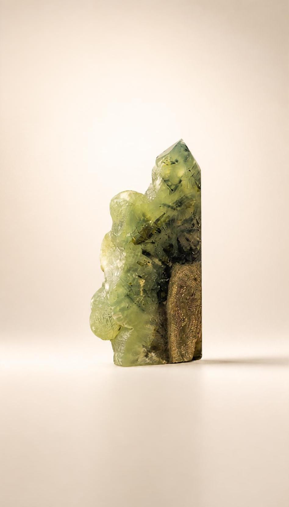 Prehnite with Epidote – Raw Specimen – 121g