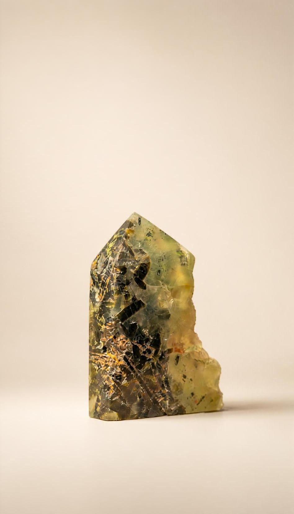 Prehnite with Epidote – Raw Specimen – 140g