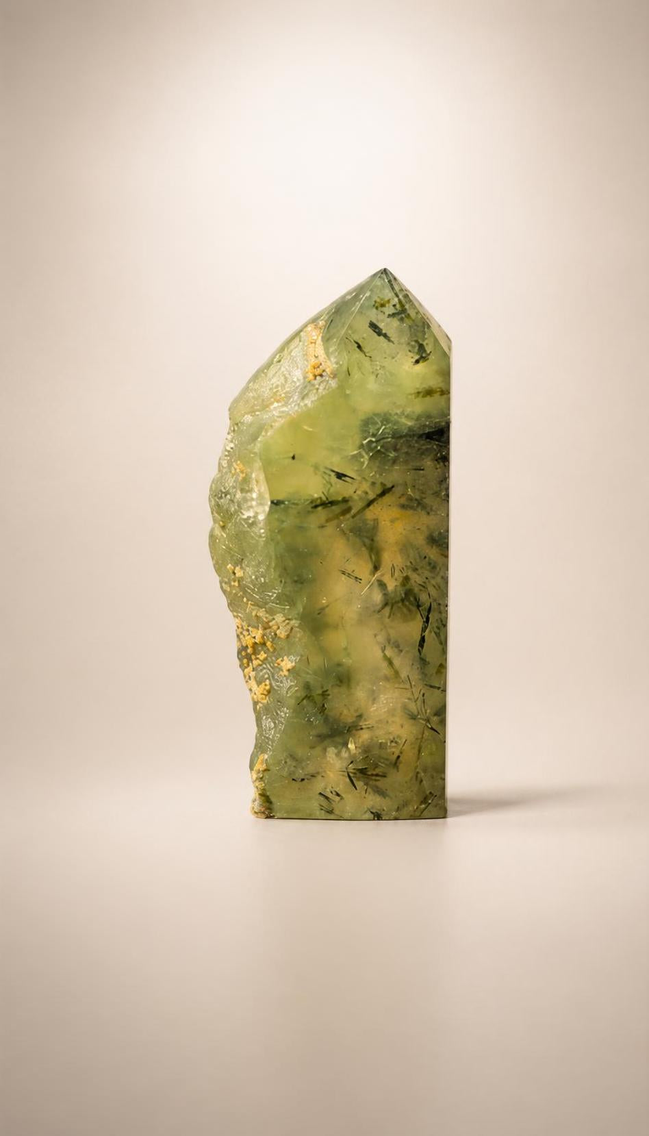 Prehnite with Epidote – Raw Specimen – 123g