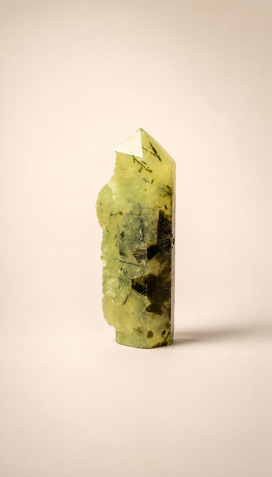 Prehnite with Epidote – Raw Specimen – 91g