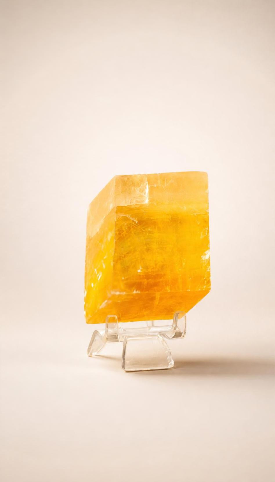 Honey Calcite – Cube – 141g