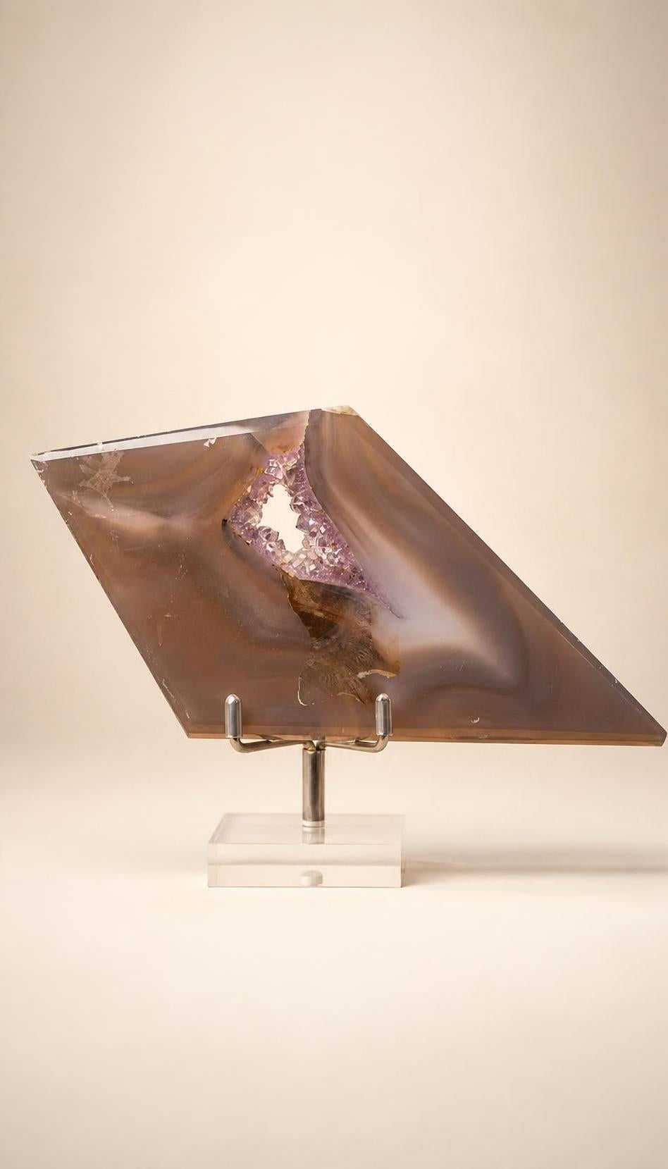 Druzy Amethyst Agate – Rhombus – 263g