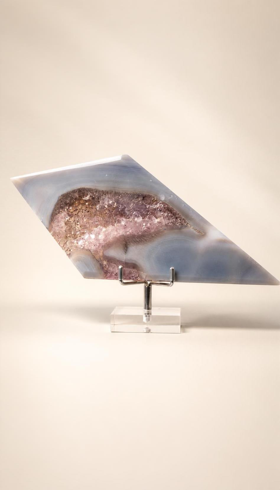 Druzy Amethyst Agate – Rhombus – 438g