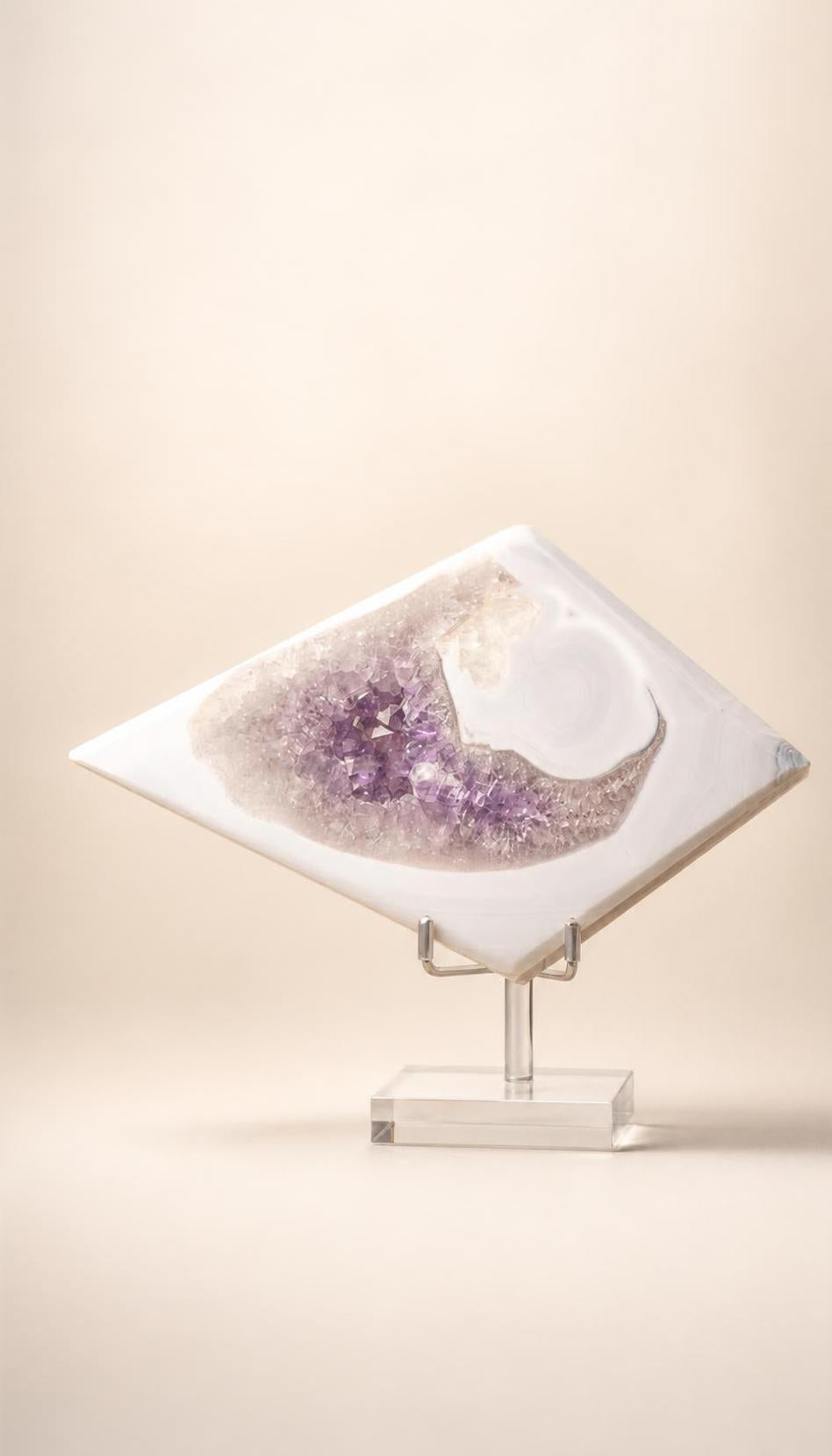 Druzy Amethyst Agate – Rhombus – 454g