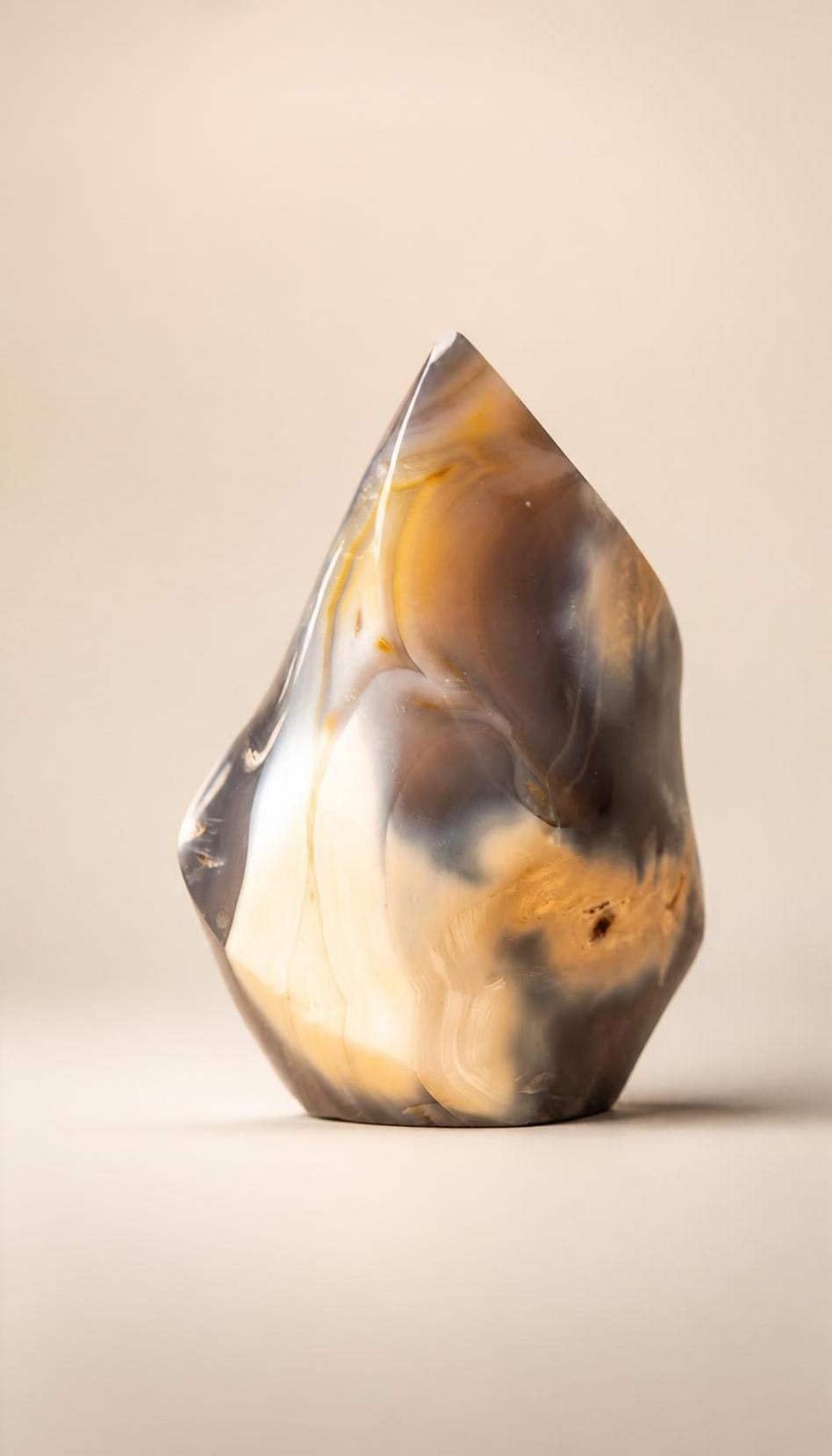 Orca Agate Flame – Carving – 406g