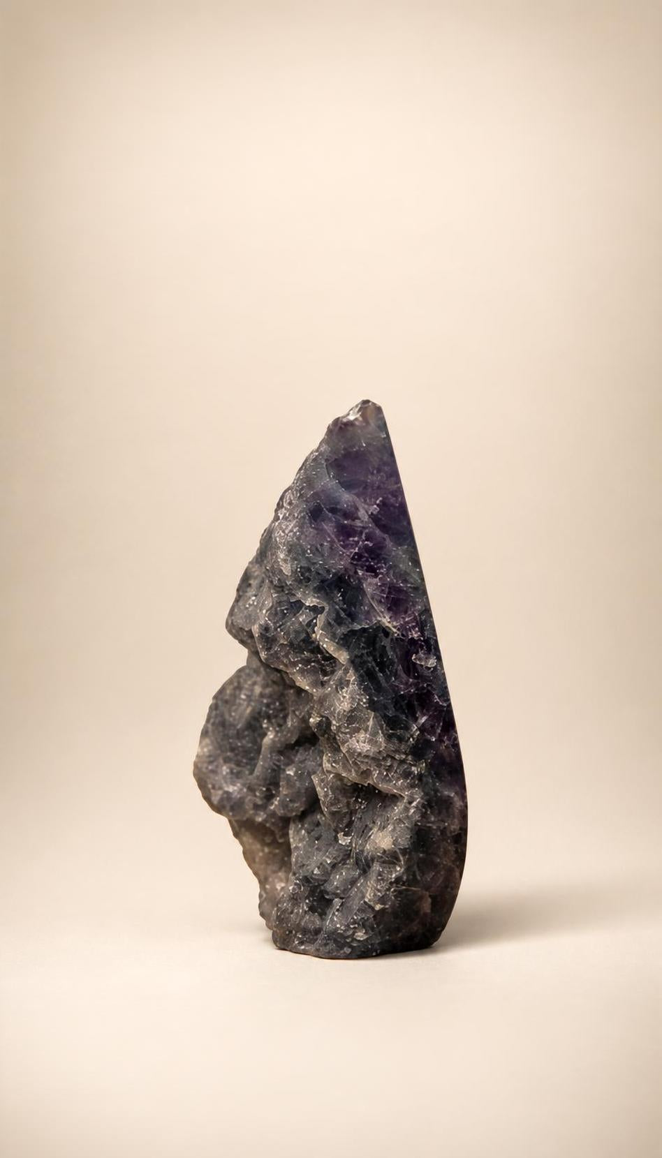 Fluorite – Raw-Sided Arrowhead Carving – 242g