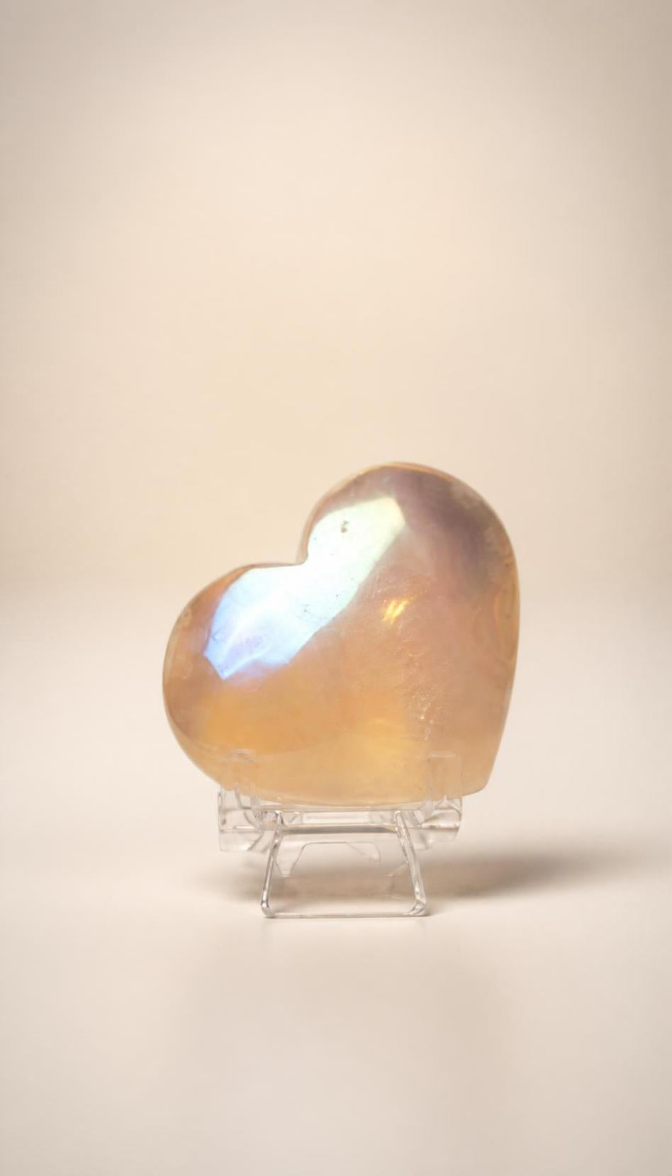 Druzy Aura Quartz – Heart Carving – 53g