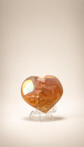 Aura-Treated Sakura Flower Agate – Heart Carving – 102g
