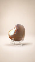 Aura-Treated Sakura Flower Agate – Heart Carving – 51g – 1.5 x 2 Inches