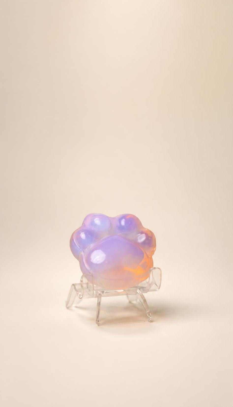 Pink Opalite – Paw Carving – 22g