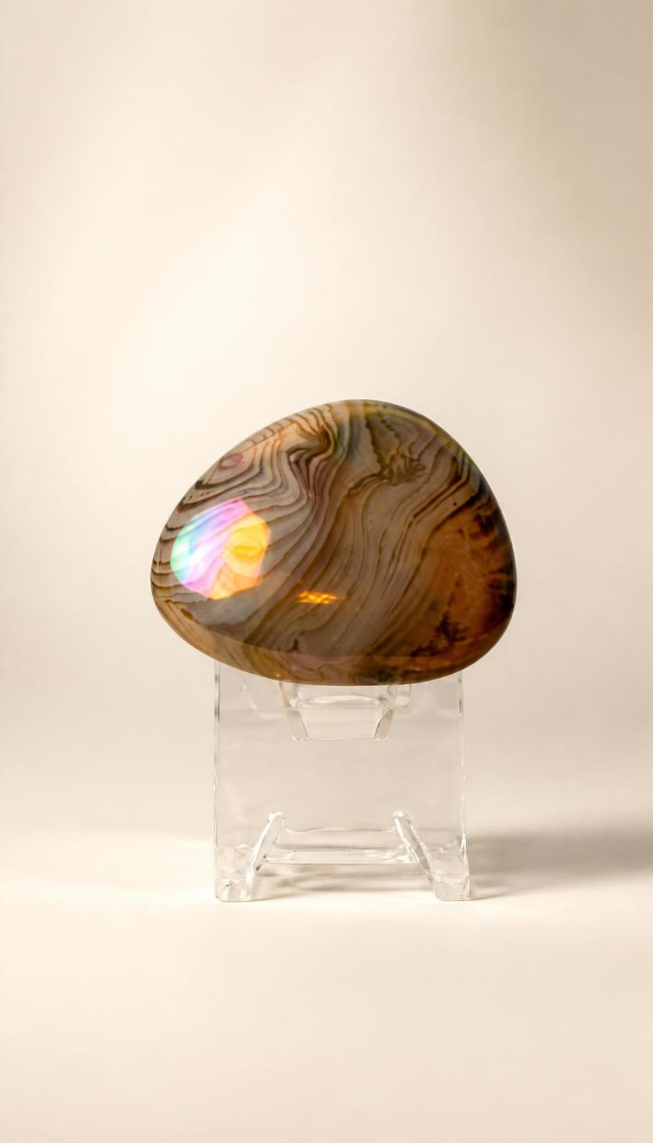 Silk Agate (Aura Coated) – Tumbled Specimen – 37g