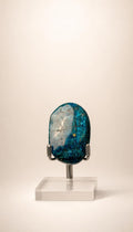 Blue Apatite – Polished Palm Stone – 76g