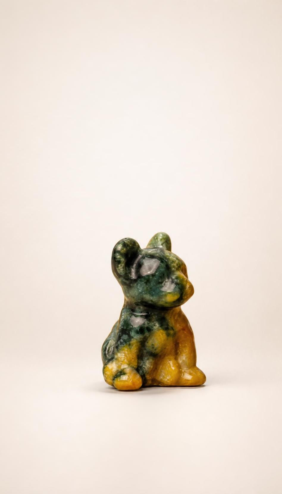 Ocean Jasper French Bulldog – Carving – 6g