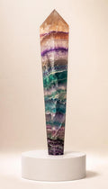 Rainbow Fluorite Scepter – Carving – 377g