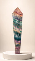 Rainbow Fluorite Scepter – Carving – 280g