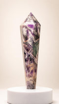Chevron Amethyst Scepter – Carving – 246g