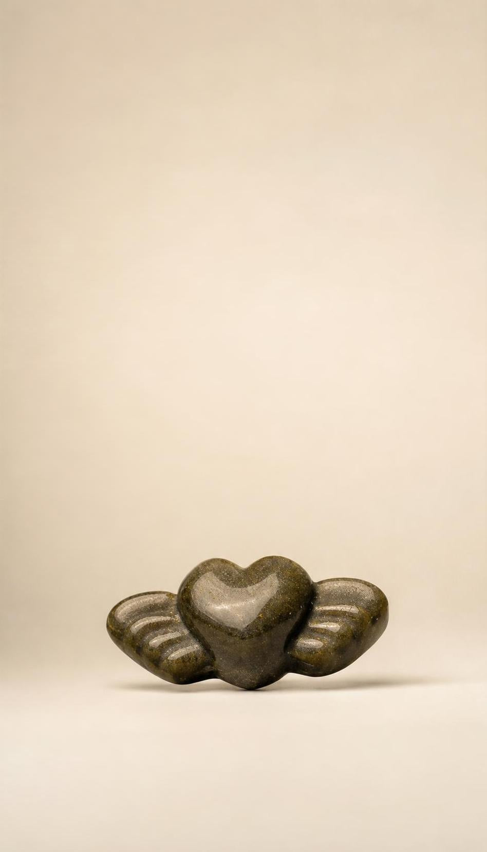 Gold Sheen Obsidian – Winged Heart Carving – 140g