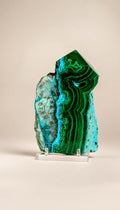 Malachite and Chrysocolla – Raw Sided Point Tower – 79g
