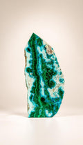 Malachite and Chrysocolla – Raw Sided Point Tower – 46g