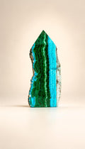 Malachite and Chrysocolla – Raw Sided Point Tower – 62g