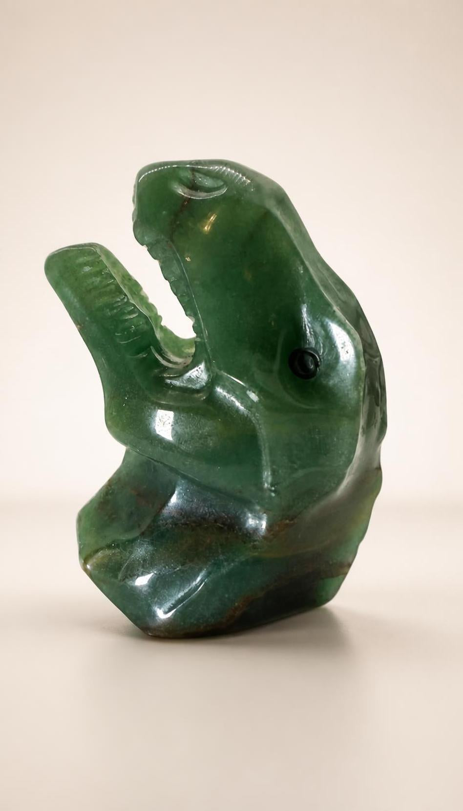 Green Aventurine T Rex Head - Carving - 299g