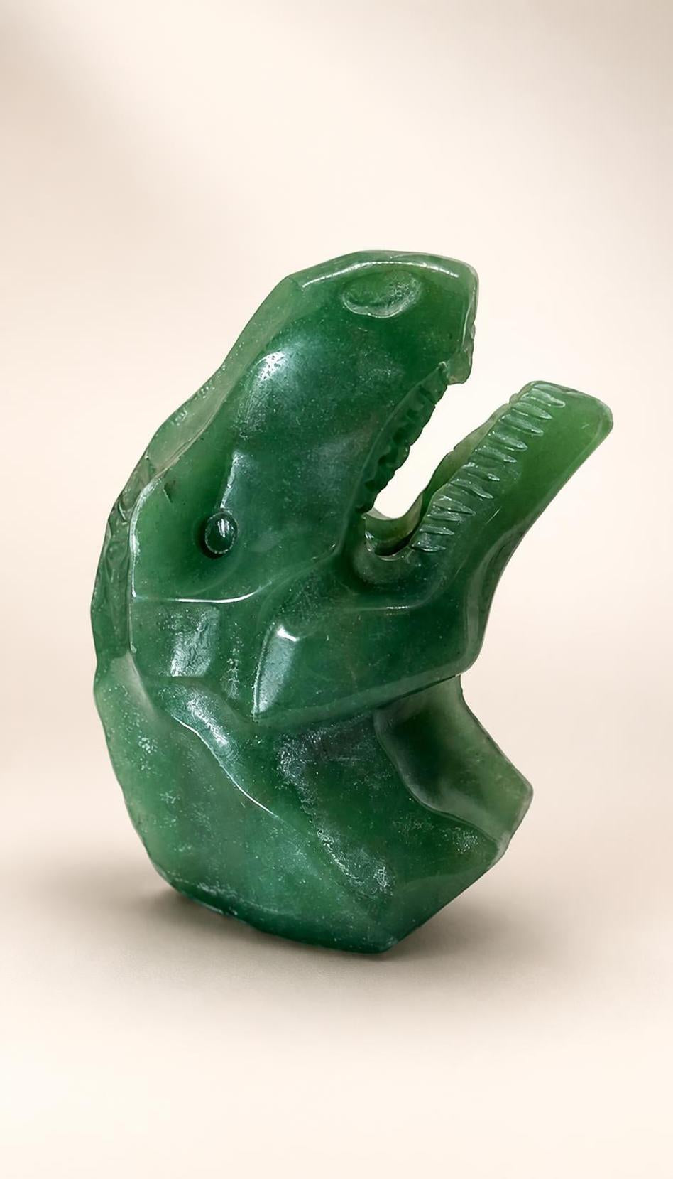Green Aventurine T Rex Head - Carving - 268g