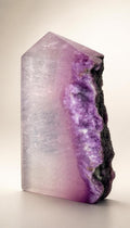 Purple Raw Sided Flourite 4 Sided Points - Tower - 370g