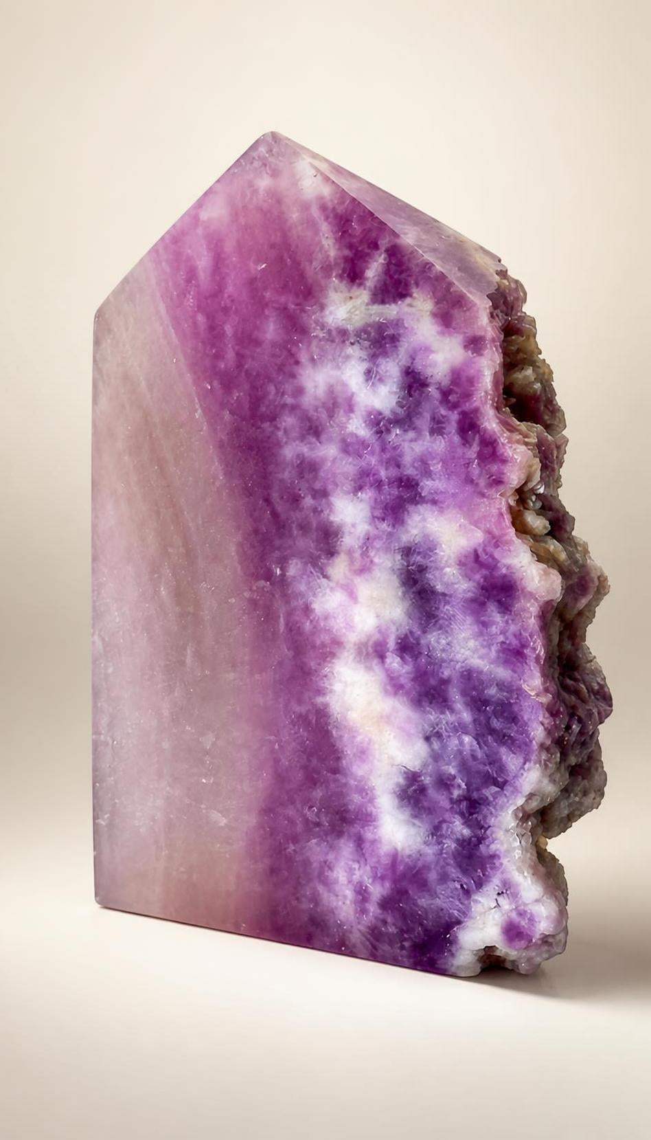 Purple Raw Sided Flourite 4 Sided Points - Tower - 335g