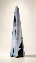 Black Agate Mixed Quartz Obelisk - Obelisk - 186g