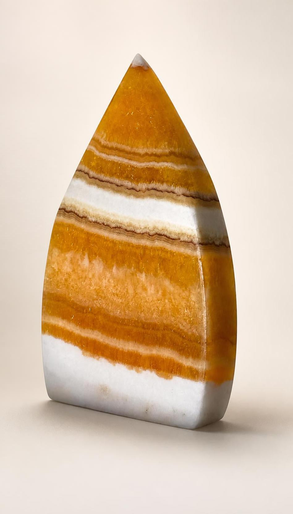 Yellow Striped Calcite – Arrow Form – 255g