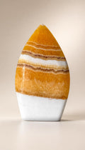Yellow Striped Calcite – Arrow Form – 169g