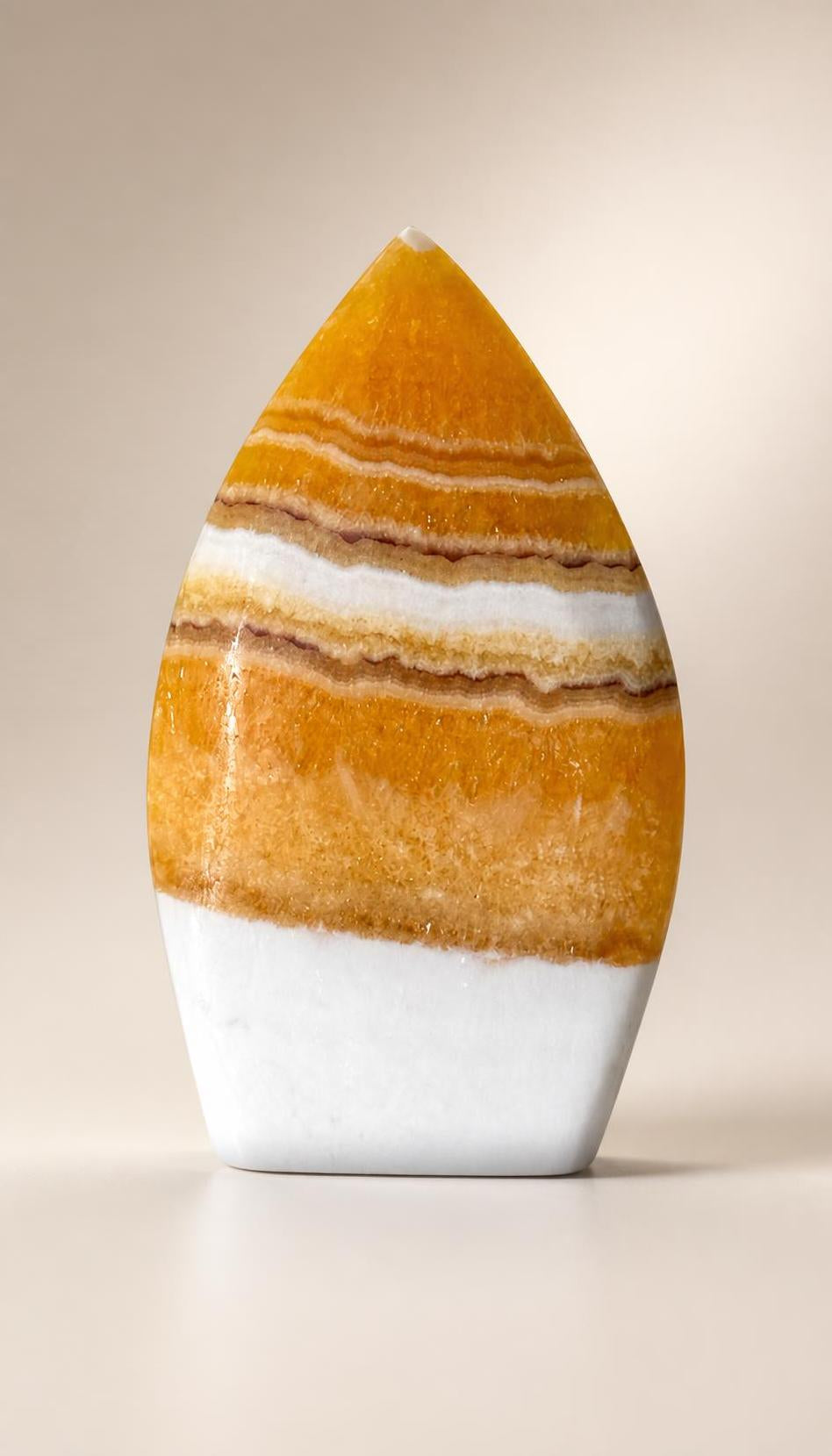 Yellow Striped Calcite – Arrow Form – 169g