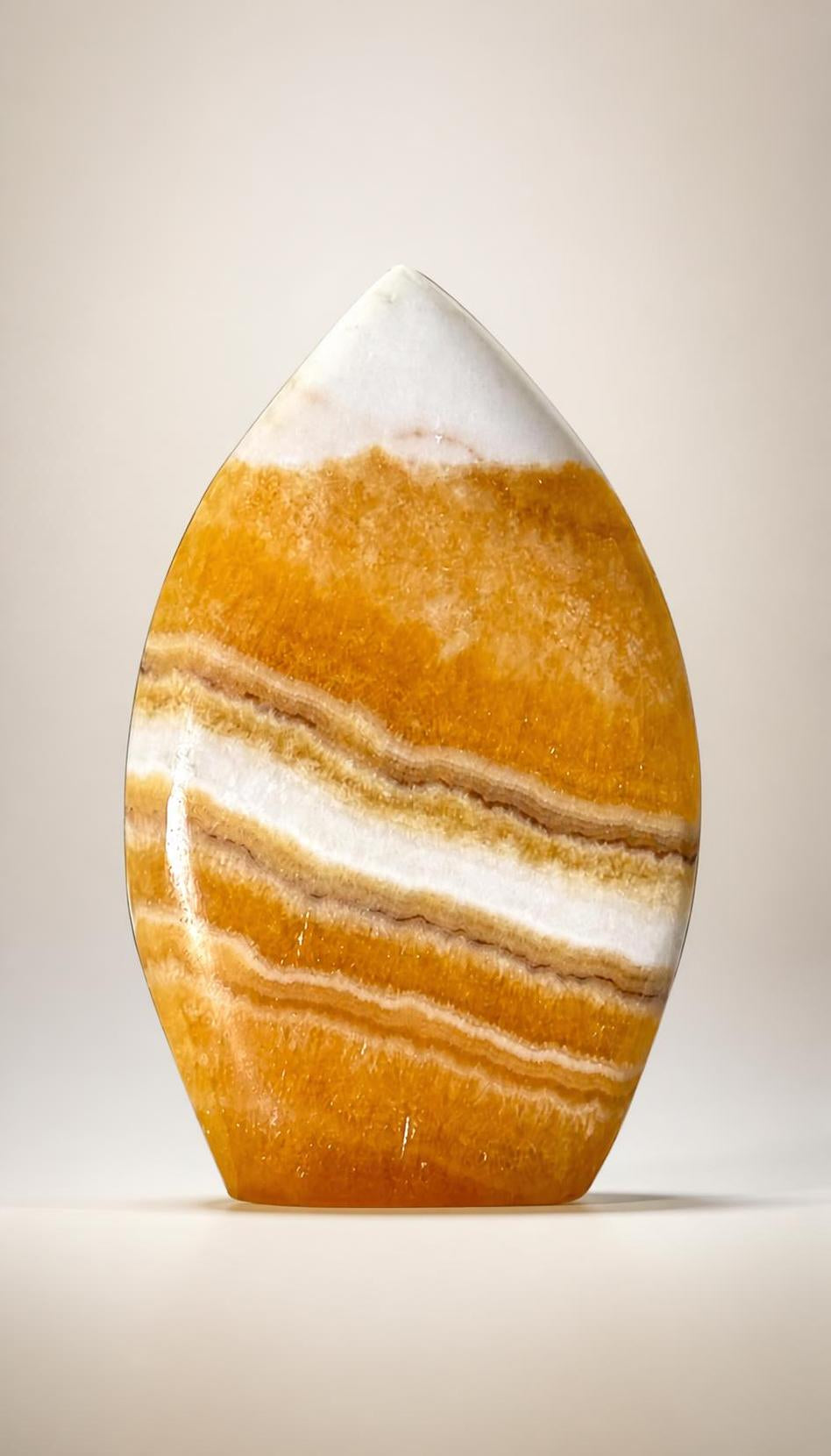 Yellow Striped Calcite – Arrow Form – 156g