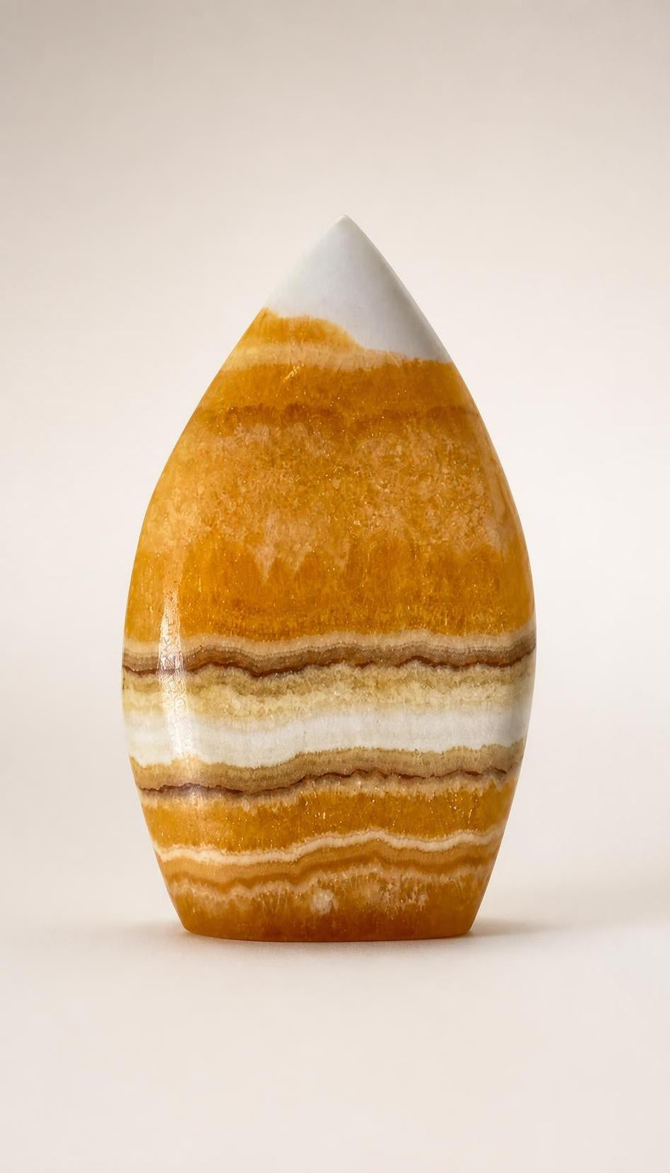 Yellow Striped Calcite – Arrow Form – 117g