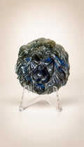 Labordorite Lions Head - Carving - 37g