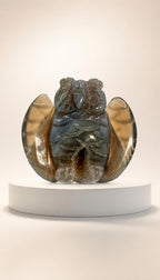 Druzy Agate Owl – Carving – 45g
