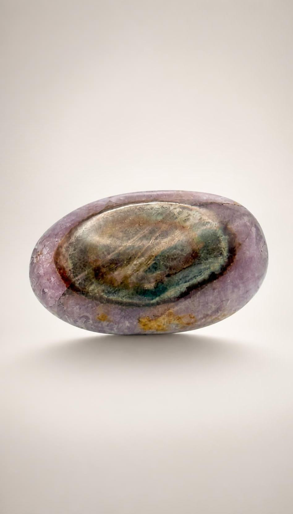Amethyst Mixed Stripe Agate Palm – Palm Stone – 50g