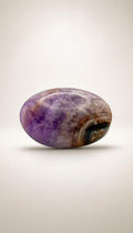 Amethyst Mixed Stripe Agate Palm – Palm Stone – 58g