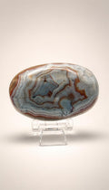 Amethyst Mixed Stripe Agate Palm – Palm Stone – 129g