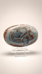 Amethyst Mixed Stripe Agate Palm – Palm Stone – 129g