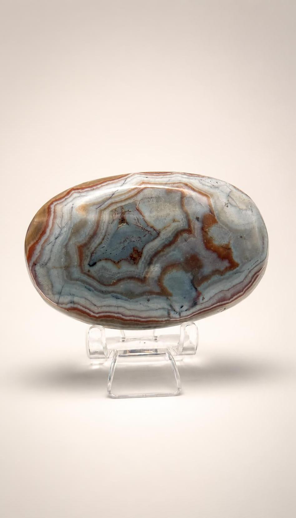 Amethyst Mixed Stripe Agate Palm – Palm Stone – 129g