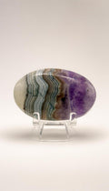 Amethyst Mixed Stripe Agate Palm – Palm Stone – 62g