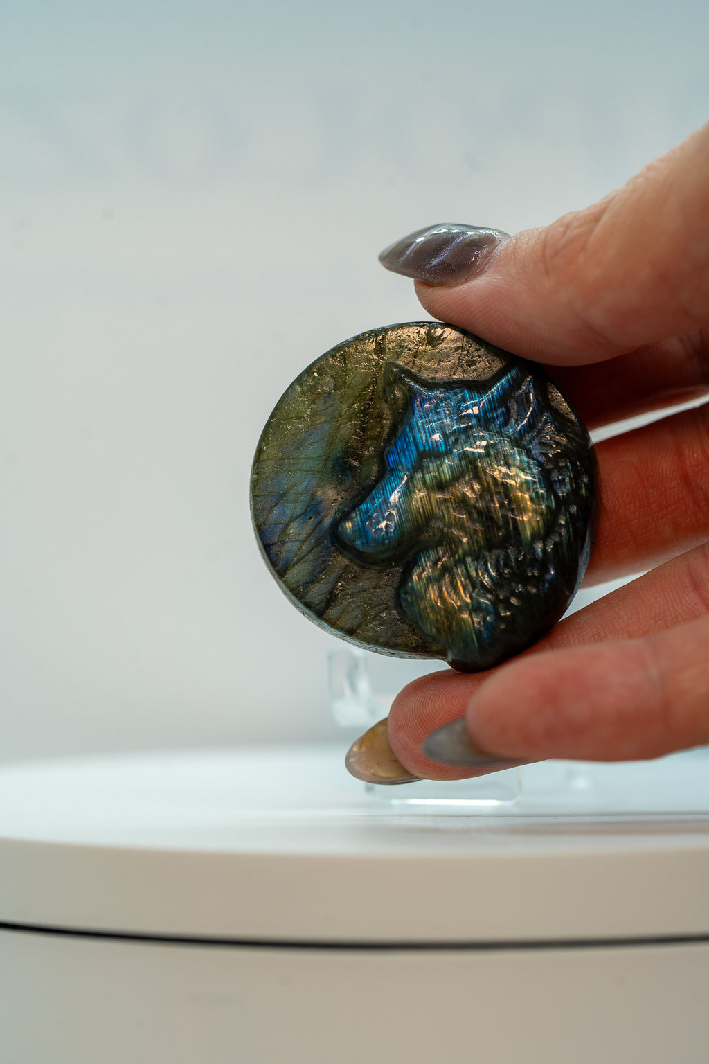 Labradorite Wolf's Head – 16g