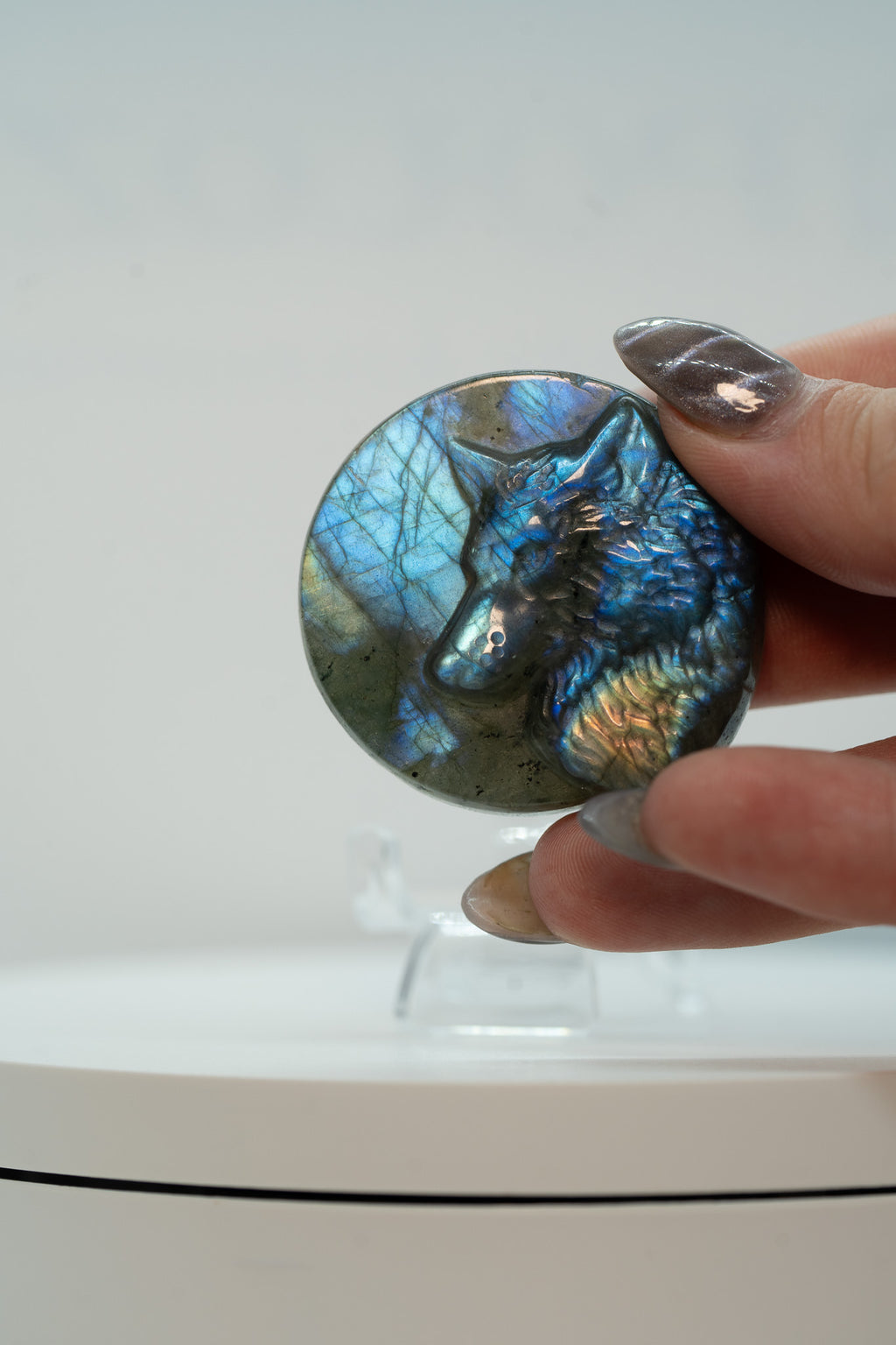 Labradorite Wolf's Head – 17g