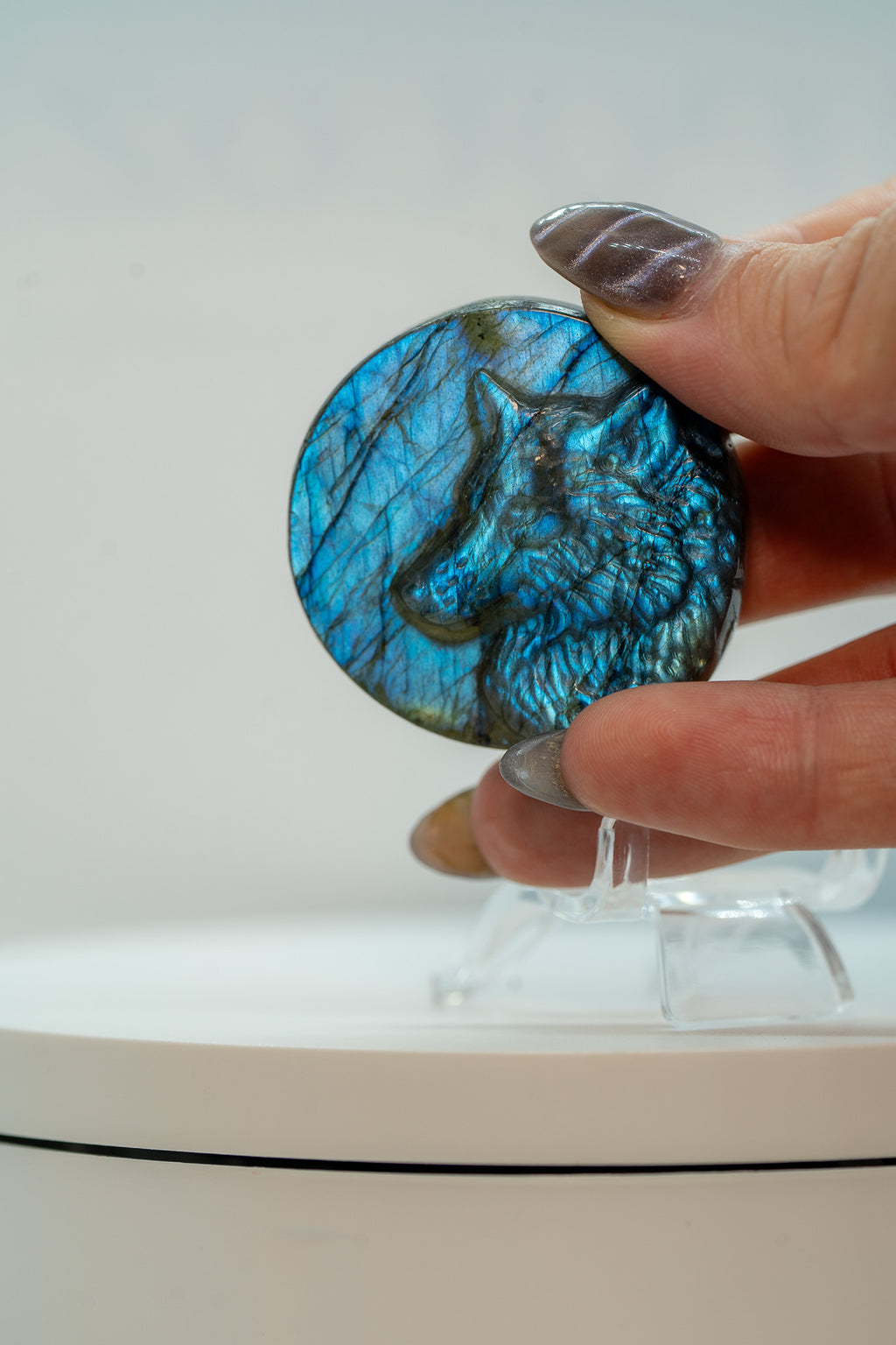Labradorite Wolf's Head – 18g