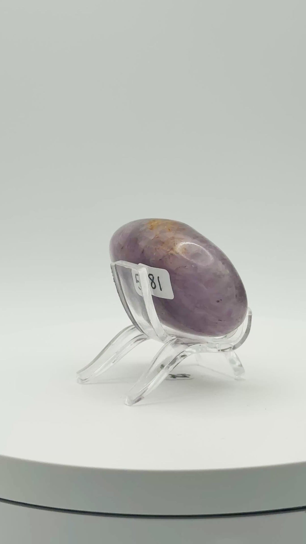 Amethyst Mixed Stripe Agate Palm – Palm Stone – 50g